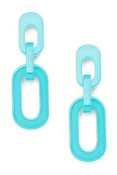 Kelsey Resin Cable Earring - Lush Lemon - Women&