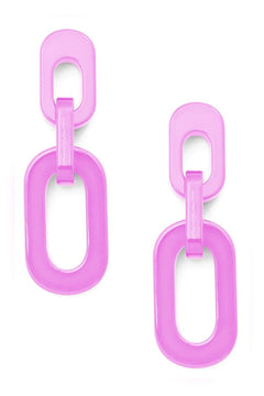 Kelsey Resin Cable Earring - Lush Lemon - Women&