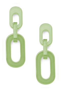 Kelsey Resin Cable Earring - Lush Lemon - Women&
