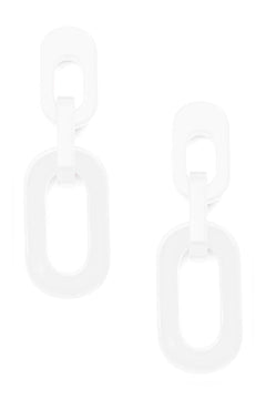 Kelsey Resin Cable Earring - Lush Lemon - Women&