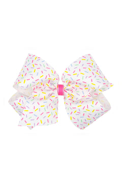 King Birthday Themed Printed Hair Bows - Lush Lemon - Children&