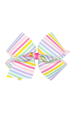 King Birthday Themed Printed Hair Bows - Lush Lemon - Children&