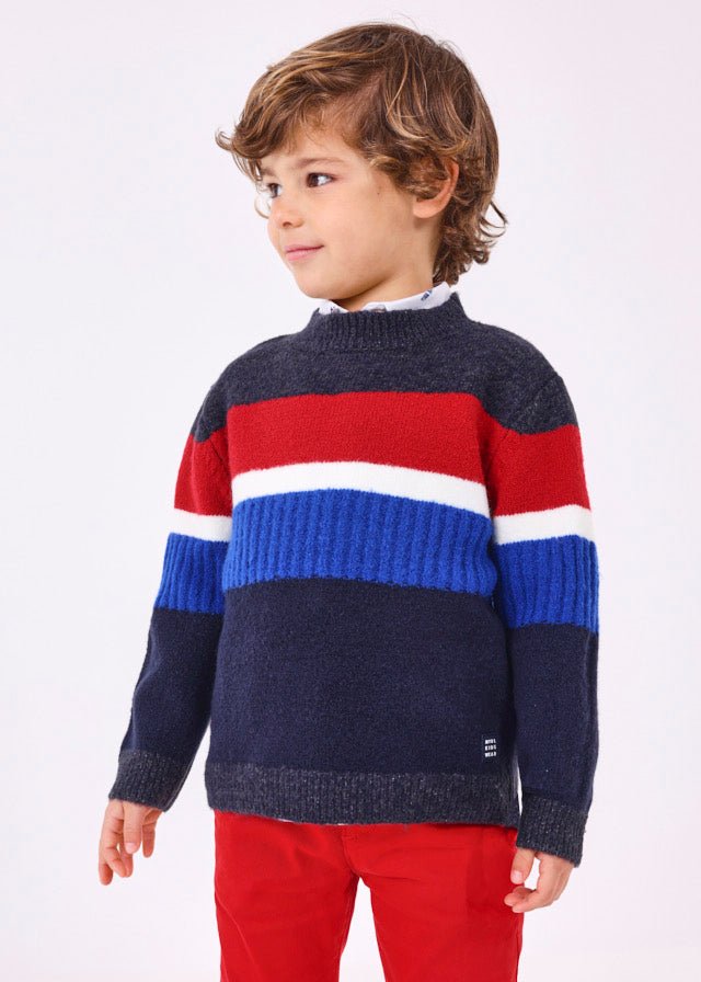 Knit Sweater Colorblock - Lush Lemon - Children's Clothing - Mayoral - 8445445947800
