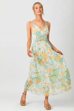 Layla Long Tiered Dress - Lush Lemon - Women&