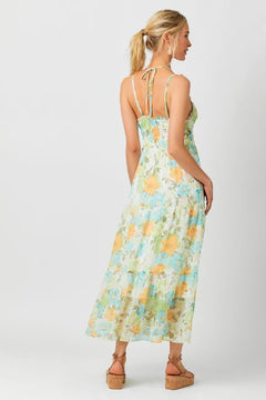 Layla Long Tiered Dress - Lush Lemon - Women&