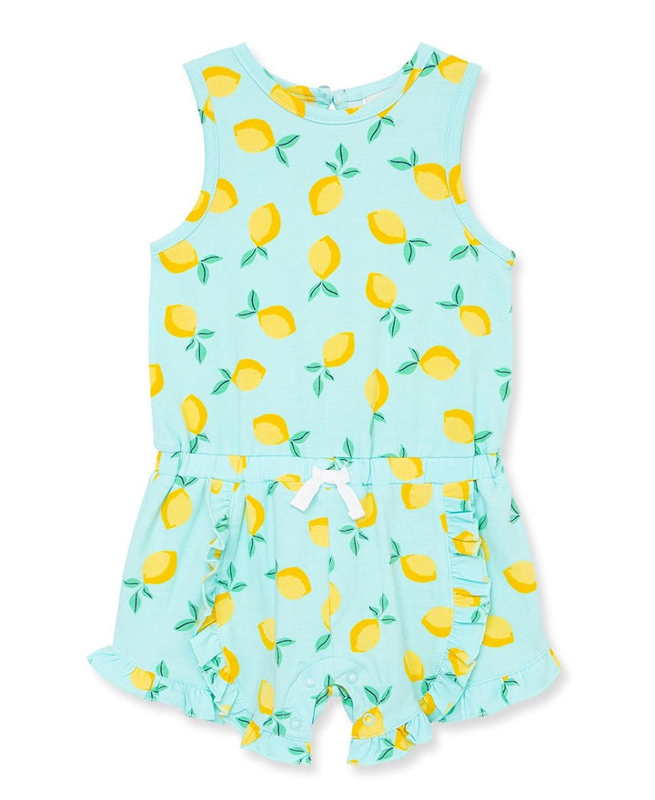 Lemon Knit Romper - Lush Lemon - Children's Clothing - Little Me - 745644909875