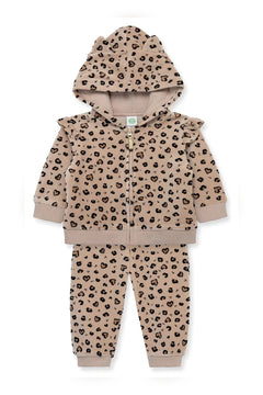 Leopard 2Pc Hoodie Set - Lush Lemon - Children&