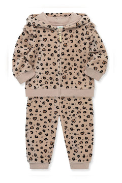 Leopard 2Pc Hoodie Set - Lush Lemon - Children&