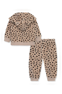 Leopard 2Pc Hoodie Set - Lush Lemon - Children&