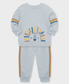 Lion 2Pc Sweatshirt Set - Lush Lemon - Children&
