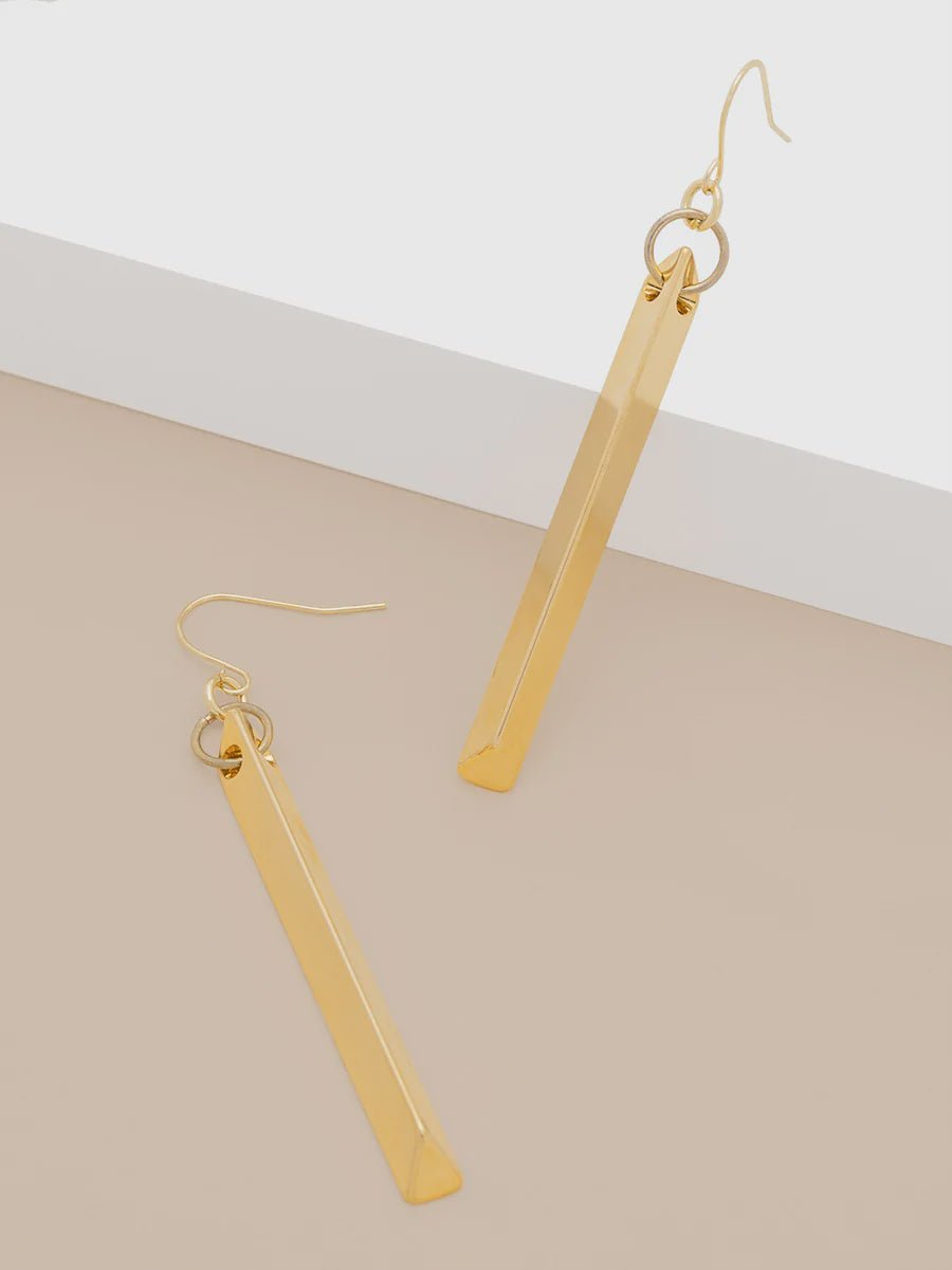 Long Bar Earrings - Lush Lemon - Women's Accessories - Zenzii - 11643