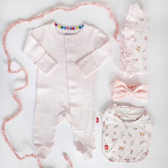 Love Lines Pointelle Footie Tofu Cotton - Lush Lemon - Children&