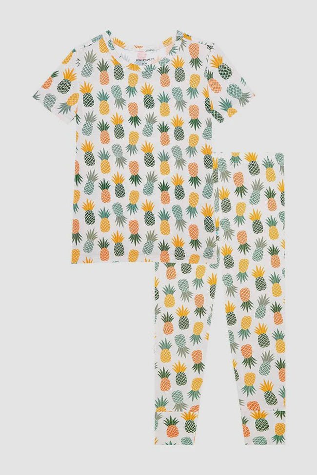McGuire Basic Short Sleeve Pajama - Lush Lemon - Children's Clothing - Posh Peanut - 196137220418