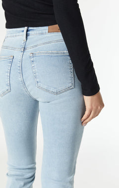 Mid Rise Anika Cropped Flare Jeans - Lush Lemon - Women&