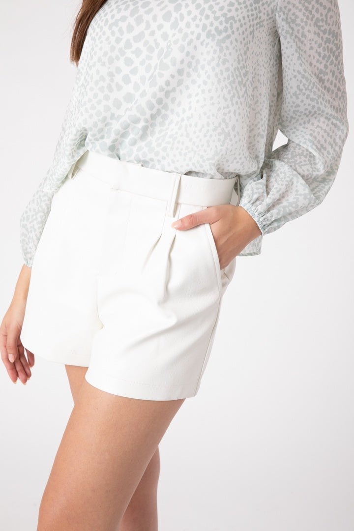 Modern Tailor Short White Croc - Lush Lemon - Women's Clothing - Sincerely Ours - 12803