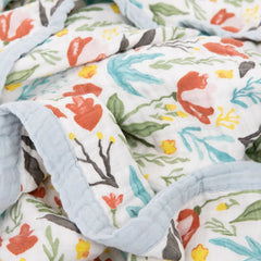 Muslin Quilted Throw Blanket - Lush Lemon - Children&