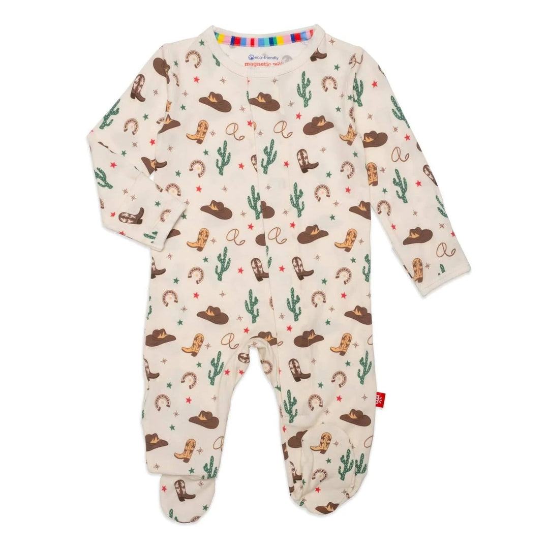 Not My First Rodeo Magnetic Footie - Lush Lemon - Children's Clothing - Magnetic Me - 840318762227