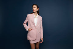 One Button Down Boxy Blazer Pink - Lush Lemon - Women&