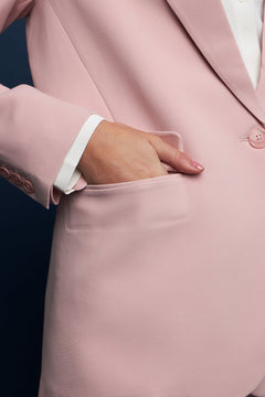 One Button Down Boxy Blazer Pink - Lush Lemon - Women&