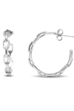 Paperclip Hoop Earrings 25MM - Lush Lemon - Women&