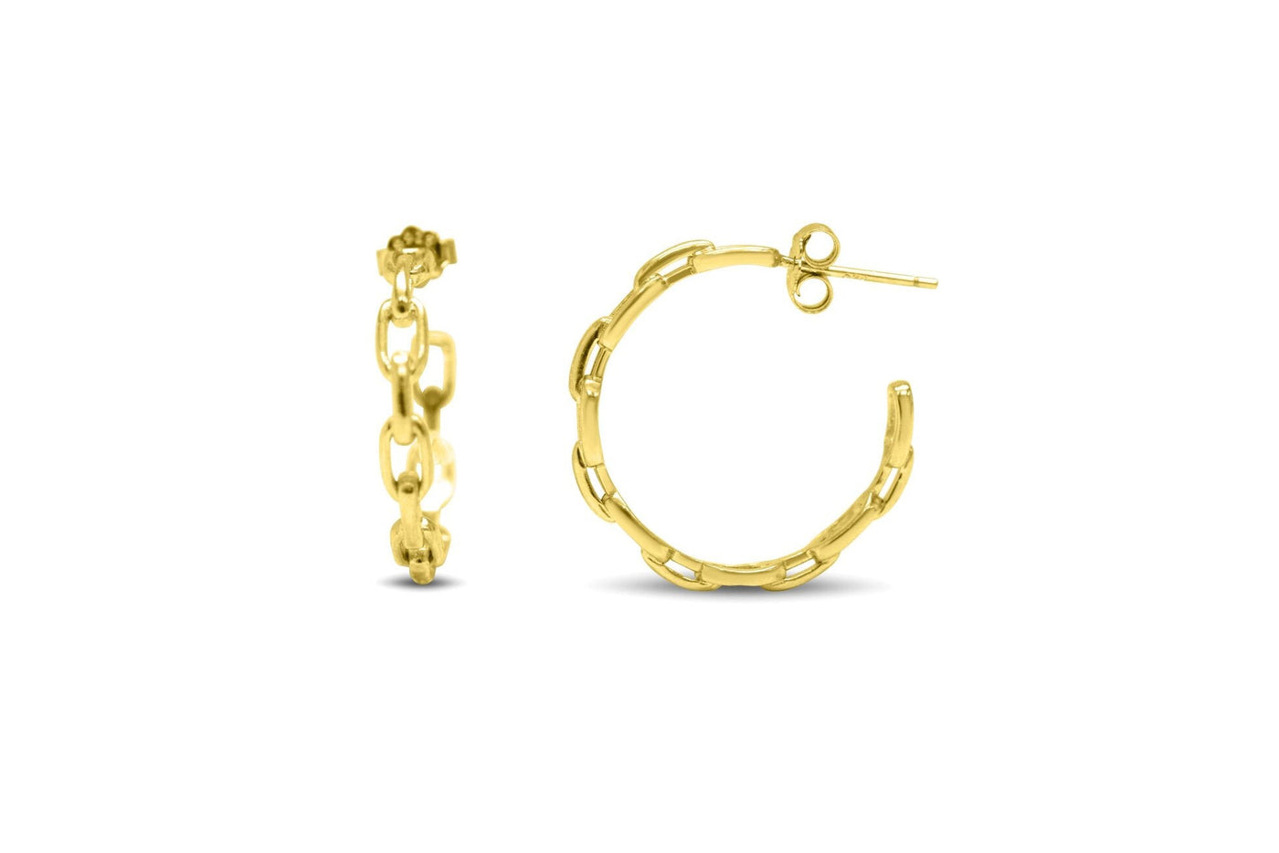 Paperclip Hoop Earrings 25MM - Lush Lemon - Women's Accessories - Stia - 794094041727