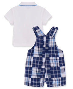 Patchwork Woven Shortall Set - Lush Lemon - Children&