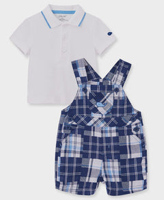 Patchwork Woven Shortall Set - Lush Lemon - Children&
