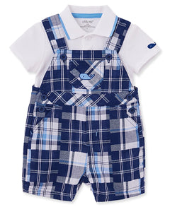Patchwork Woven Shortall Set - Lush Lemon - Children&