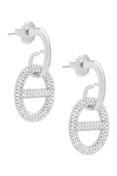 Pavé Mariner Link Drop Earring - Lush Lemon - Women&