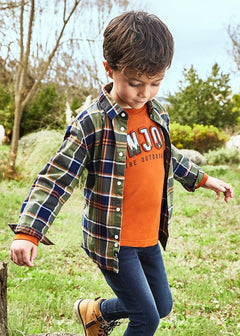 Plaid Button Up Toddler - Lush Lemon - Children&