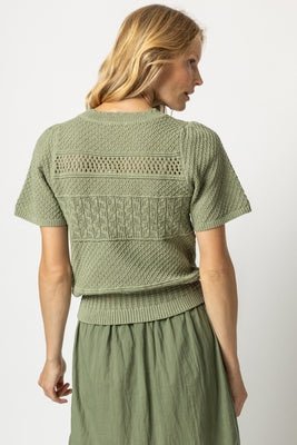 Puff Sleeve Pullover Sweater - Lush Lemon - Women's Clothing - Lilla P - 11870
