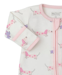 Puppy Love Zippered Footie Girls - Lush Lemon - Kissy Kissy - 195165182514