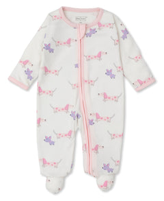 Puppy Love Zippered Footie Girls - Lush Lemon - Kissy Kissy - 195165182514