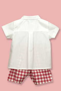 Rea Boys Short &amp; Polo Set Red - Lush Lemon - Children&