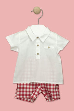 Rea Boys Short &amp; Polo Set Red - Lush Lemon - Children&