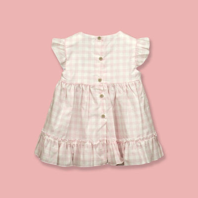Rea Pink Bow Dress - Lush Lemon - Children's Clothing - Babidu - 8434394802322