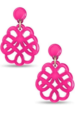Resin Web Drop Earring - Lush Lemon - Women&