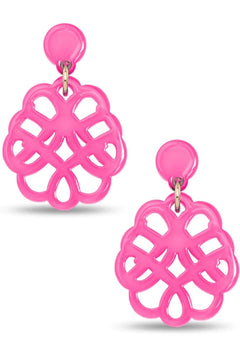 Resin Web Drop Earring - Lush Lemon - Women&