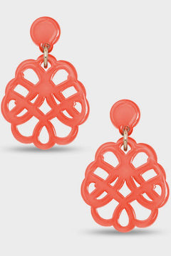 Resin Web Drop Earring - Lush Lemon - Women&