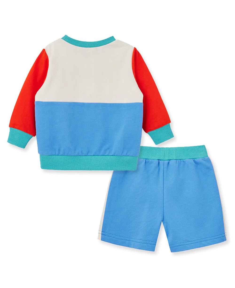 Retro Active Toddler Short Set - Lush Lemon - Children's Clothing - Little Me - 745644884004
