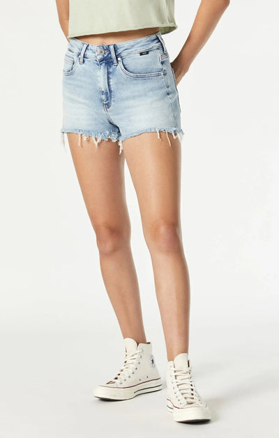 Rosie Boyfriend Shorts Bleached LA Blue - Lush Lemon - Women's Clothing - Mavi - 8683696156194