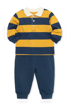 Rugby LS Polo Set - Lush Lemon - Children&