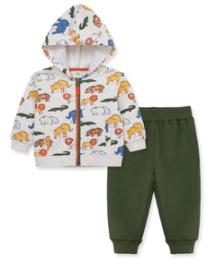 Safari 2Pc Hoodie Set - Lush Lemon - Children&