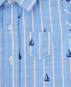Sailboat Woven Pant Set - Lush Lemon - Children&