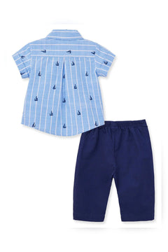 Sailboat Woven Pant Set - Lush Lemon - Children&