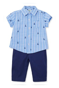 Sailboat Woven Pant Set - Lush Lemon - Children&
