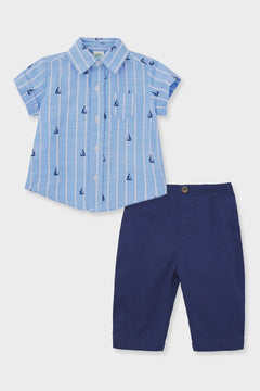 Sailboat Woven Pant Set - Lush Lemon - Children&