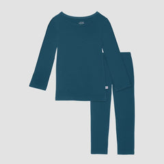 Sailor Blue Long Sleeve Bamboo Pajamas - Lush Lemon - Children&