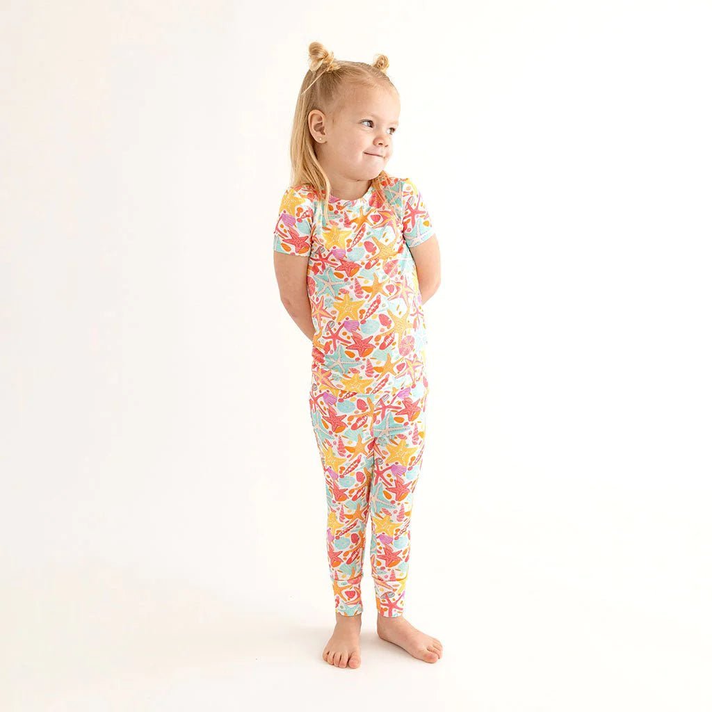 Sandy Basic Short Sleeve Pajama - Lush Lemon - Children's Clothing - Posh Peanut - 196137223099