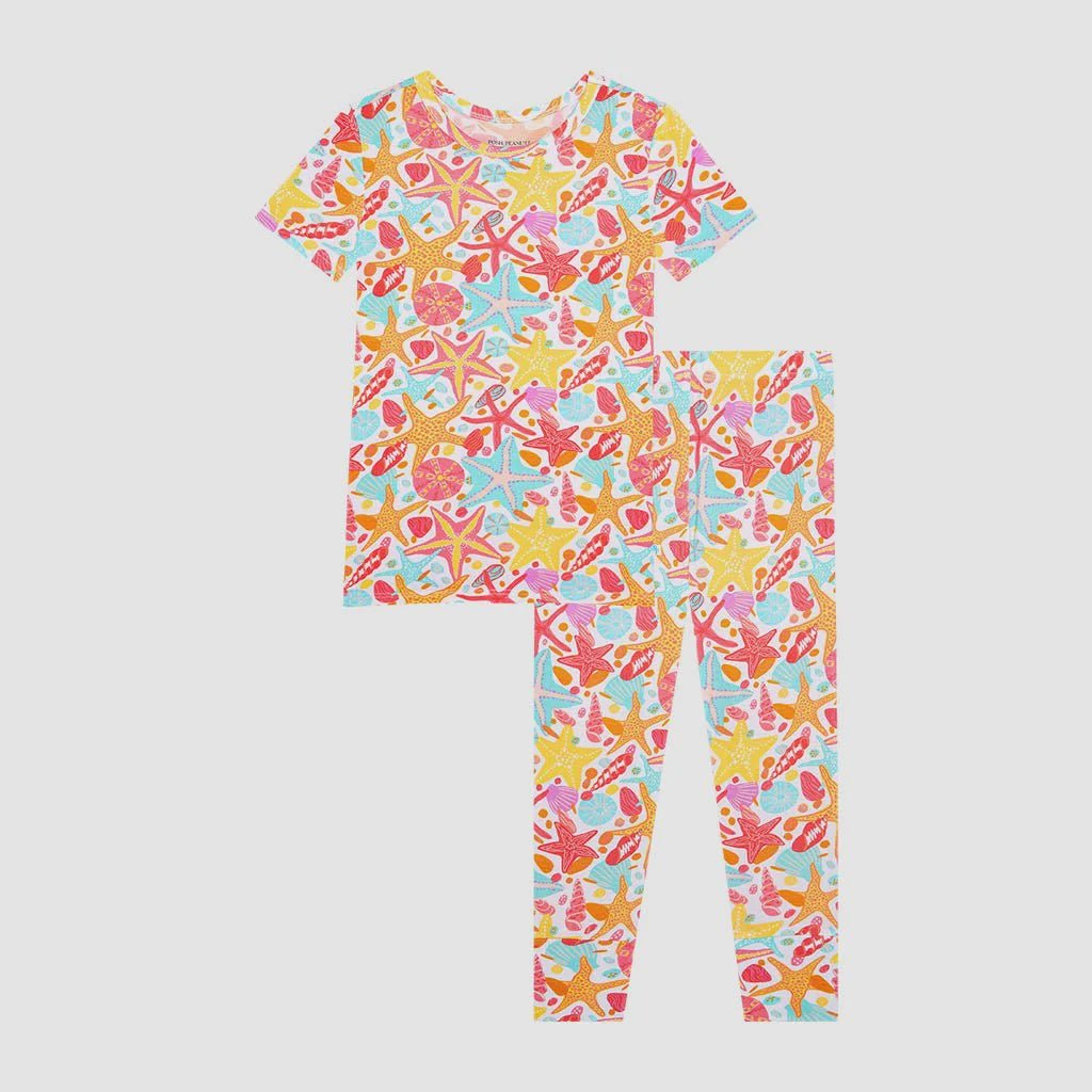 Sandy Basic Short Sleeve Pajama - Lush Lemon - Children's Clothing - Posh Peanut - 196137223099